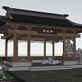 Chinese-style pavilion waterside pavilion ancient built pavilion landscape pavilion garden pavilion four-corner pavilion verandah pavilion 3d model
