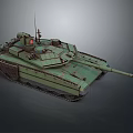 Modern Main Battle Tank With Turret Cannon Tracked Chassis And Antenna