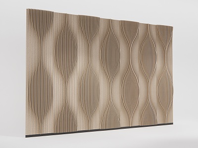 Modern background wall wavy wall panel model