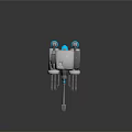 Futuristic Mechanical Weapon 3D Model With Robotic Arm And Cannon Barrel