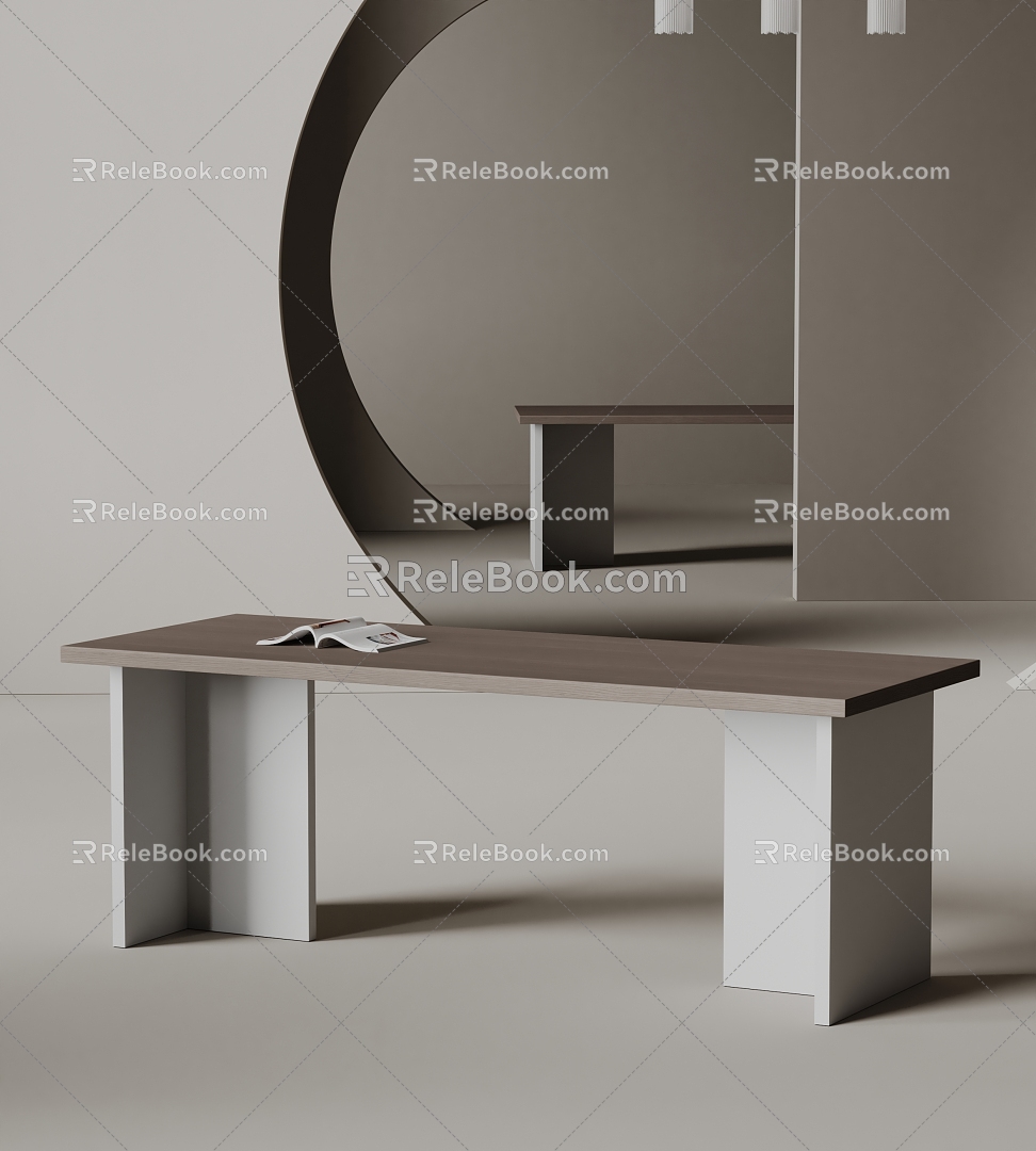 Cosmo modern dining table solid wood dining table 3d model