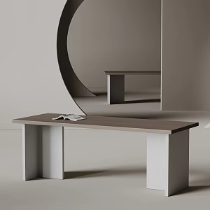 Cosmo modern dining table solid wood dining table 3d model