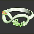 Elegant Silver Ring Jewelry Accessory with Green Gemstones and Sparkling Diamonds Intricate Design