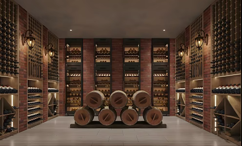 Modern Wine Tasting Room Wine Cellar Wine Cellar 3d model