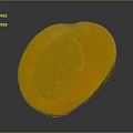 Fresh Ripe Mango Cut Open Showing Juicy Yellow Flesh Green Skin and Central Seed