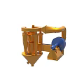 Industrial Equipment Cyclone Separator With Conical Hopper Blue Motor And Steel Structure