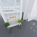 Spacious Government Service Hall With Bright Lighting Reception Desk Logos Green Plants And Large Windows