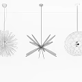 Three Modern Pendant Lights Featuring Spiky Leaf Shaped Honeycomb Textured Green Glass on Gray Wall