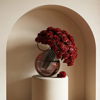Modern Flower Ornamental Roses 3d model