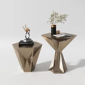 Light Luxury Corner Table Side Table Corner Table Coffee Table Combination 3d model
