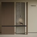 Modern Entryway Console Cabinet And Side Cabinet With Wooden Frame Glass Panel Design