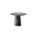 Elegant Marble Coffee Tables With Round Top And Cylindrical Base Design 3d model