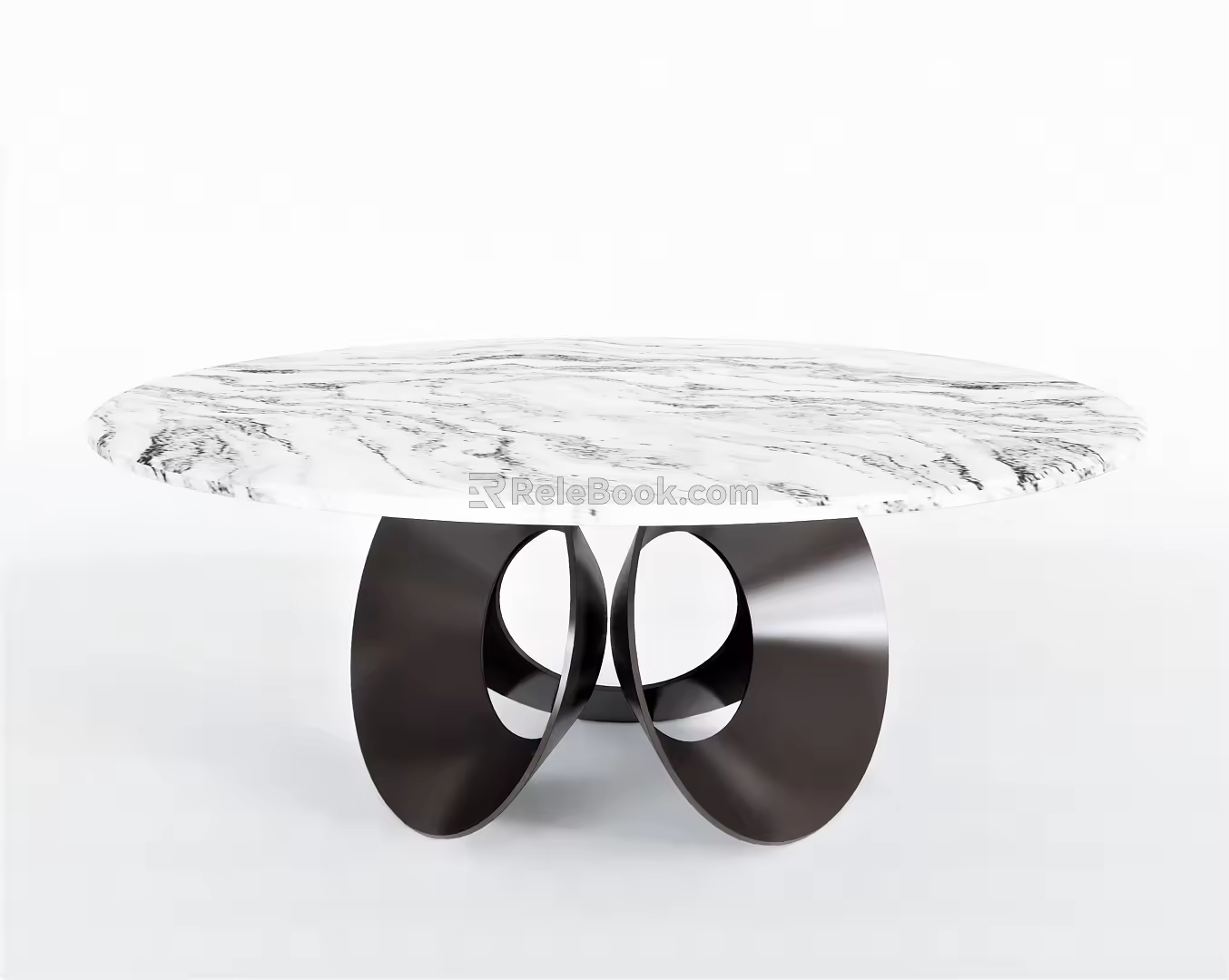 Modern Dining Table Casual Table Round Dining Table 3d model