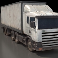 Box car, container car, truck, van, van, refrigerated truck, transport truck, simple model truck, low model, low face number truck, game truck 3d model