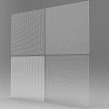 Four Square Perforated Metal Panels With Grid Patterns For Modern Design