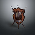 Medieval Shield Ancient Shield Defensive Weapon Ancient Shield Iron Shield Protective Shield Wooden Shield 3d model
