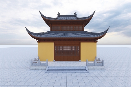 Chinese Temple Daxiong Hall 3d model