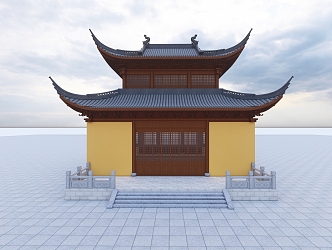 Chinese Temple Daxiong Hall 3d model