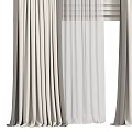 Elegant Pleated Curtains With Sheer Layer And Soft Light Beige Fabric