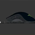 Ergonomic Wired Computer Mouse With Green LED Lights And USB Cable