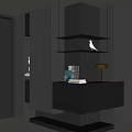 Modern Black Shoe Cabinet Interior Design With Drawers Open Shelves And Lighting
