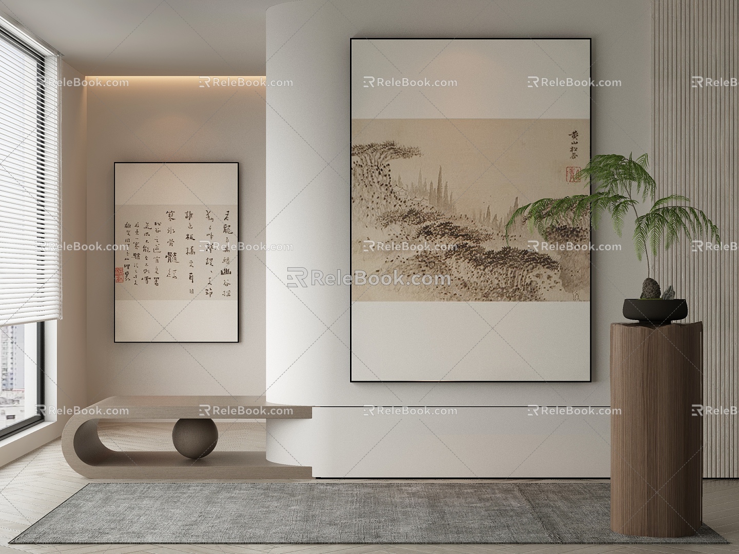 New Chinese Decorative Painting 3d model