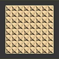 Beige Square Decorative Panel With Diamond Geometric Pattern And Textured Surface For Modern Interior Design 3d model