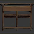 Sturdy Wooden Children's Study Table With Lower Shelf For Kids Room And Play