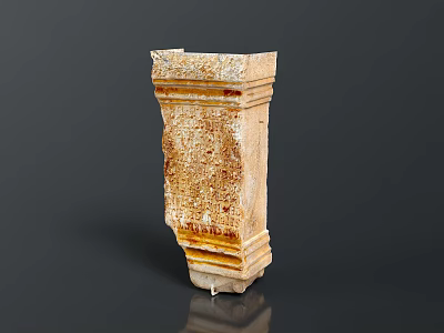 Ancient Stone Sculpture With Elaborate Carved Patterns And Historical Artifact Details 3d model