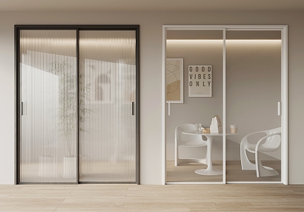 Folding door wooden folding door sliding door sliding door sliding door multi-link door 3d model