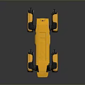 Yellow Four Legged Robotic Equipment With Mechanical Legs And Sturdy Industrial Build