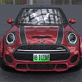 Red Convertible Car With Black Roof And Sporty Look
