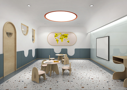 Modern Classroom Children's Training Classroom 3d model