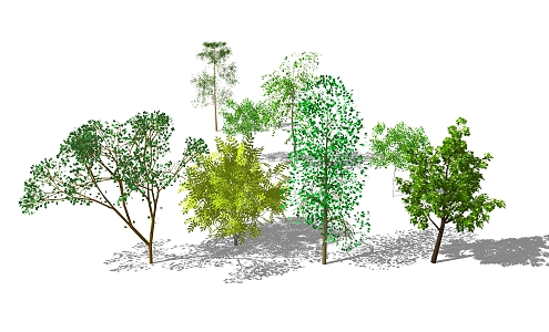 Modern Trees 3d model