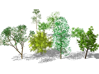 Modern Trees 3d model