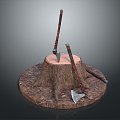 Tomahawk Axe Wooden Axe Handle Axe Mountain Axe Chopping Wood Axe Chopping Wood Axe Magic Axe 3d model