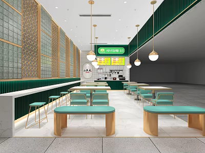 Light Luxury Restaurant Fast-food Restaurant 3d model Light Luxury Restaurant Fast-food Restaurant 3d model