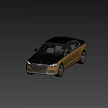 Luxury Two Tone Gold And Black Sedan With Sleek Modern Design And Shiny Wheels