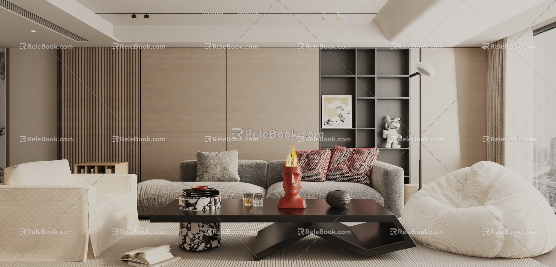 modern living room 3d model