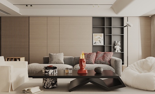 modern living room 3d model