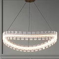 Modern Circular Chandeliers With Transparent Crystal Elements And LED Lighting Design