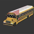The picture focuses on a school bus model, which is not related to furniture, so it's impossible to generate an English title with "furniture" as the main body based on the key information of the picture.