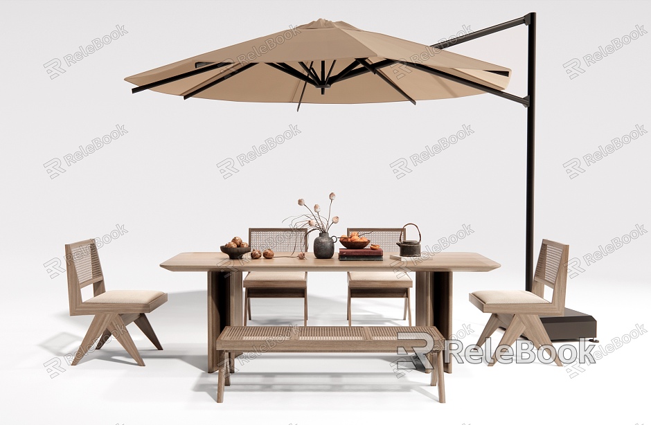 Quiet outdoor tables and chairs model