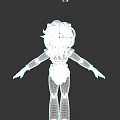 Cartoon Character With Gray Body White Green Hair Red Top And Purple Striped Boots