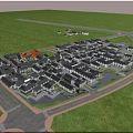 Aerial Planning of Traditional Residential Area With Green Landscapes Roads And Trees