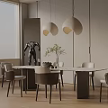 Modern table combination 3d model