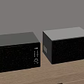 Two Sharp Stainless Steel Microwaves As Modern Kitchen Appliances On Wooden Countertop