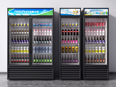 Modern Freezer Cabinet Cold Drink Cabinet Display Cabinet 3d model