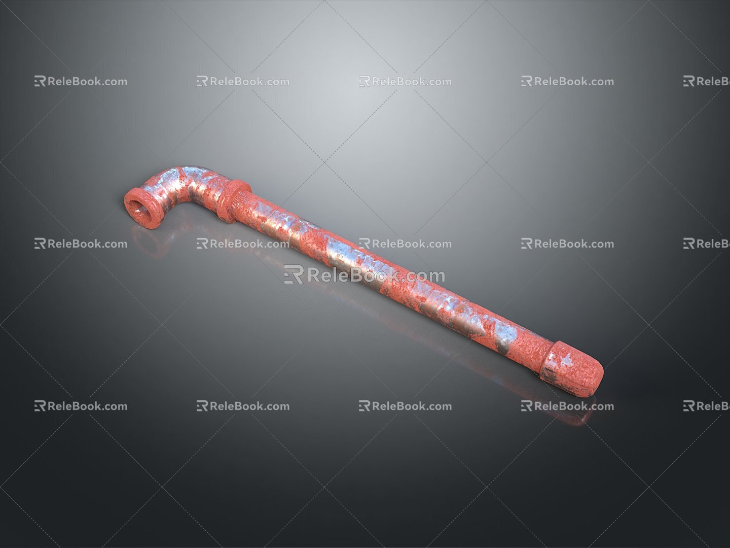 Pipe water pipe valve iron pipe fitting flange tee joint pipe water pipe valve 3d model