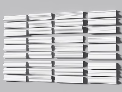 Various Decorative Lines Collection for Interior Wall Decoration Projects 3d model